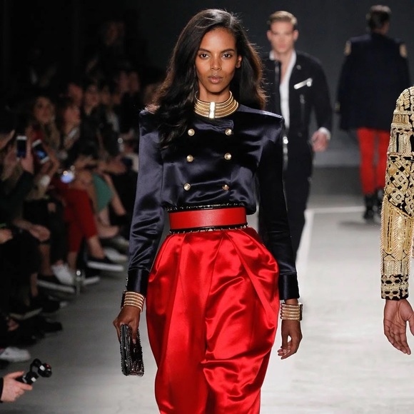 NWT BalmainxH&M black silk blouse - Picture 2 of 4